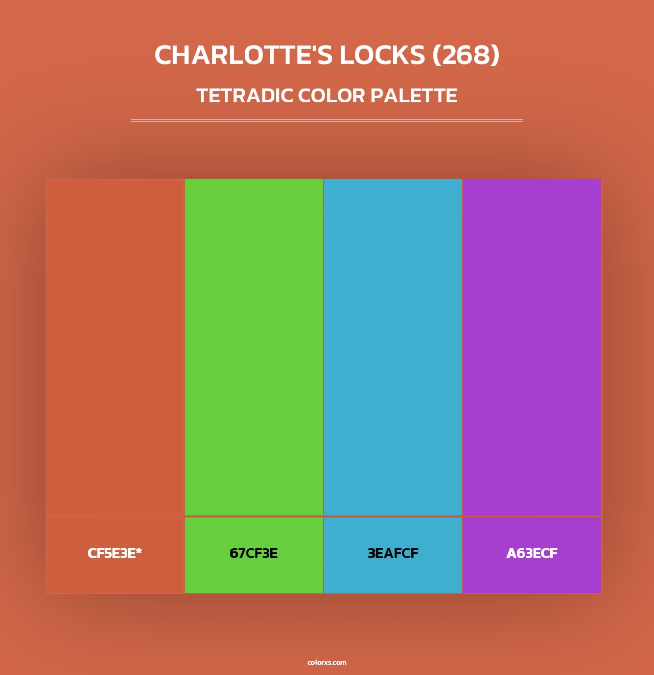 Charlotte's Locks (268) - Tetradic Color Palette