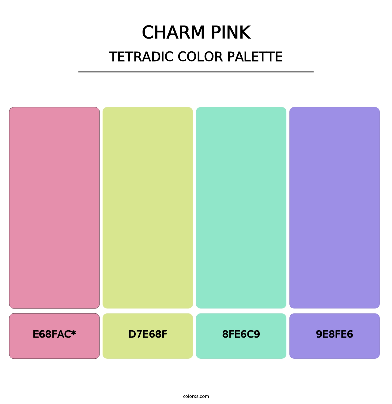 Charm Pink - Tetradic Color Palette