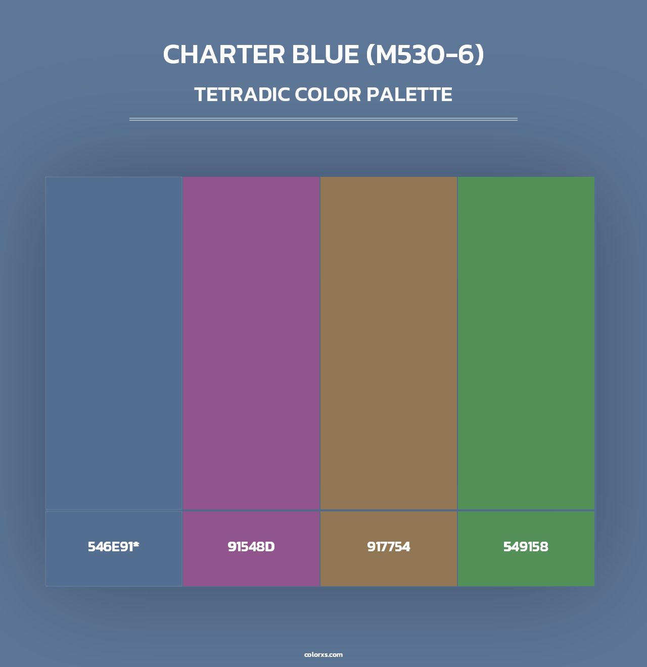 Charter Blue (M530-6) - Tetradic Color Palette