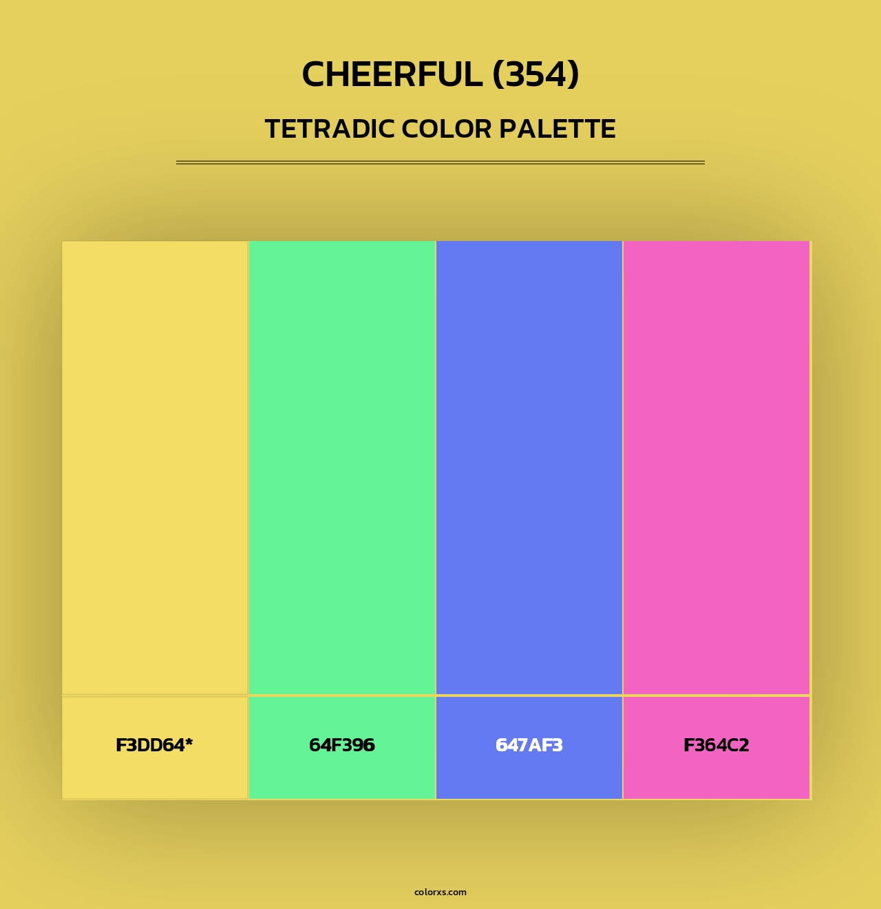 Cheerful (354) - Tetradic Color Palette