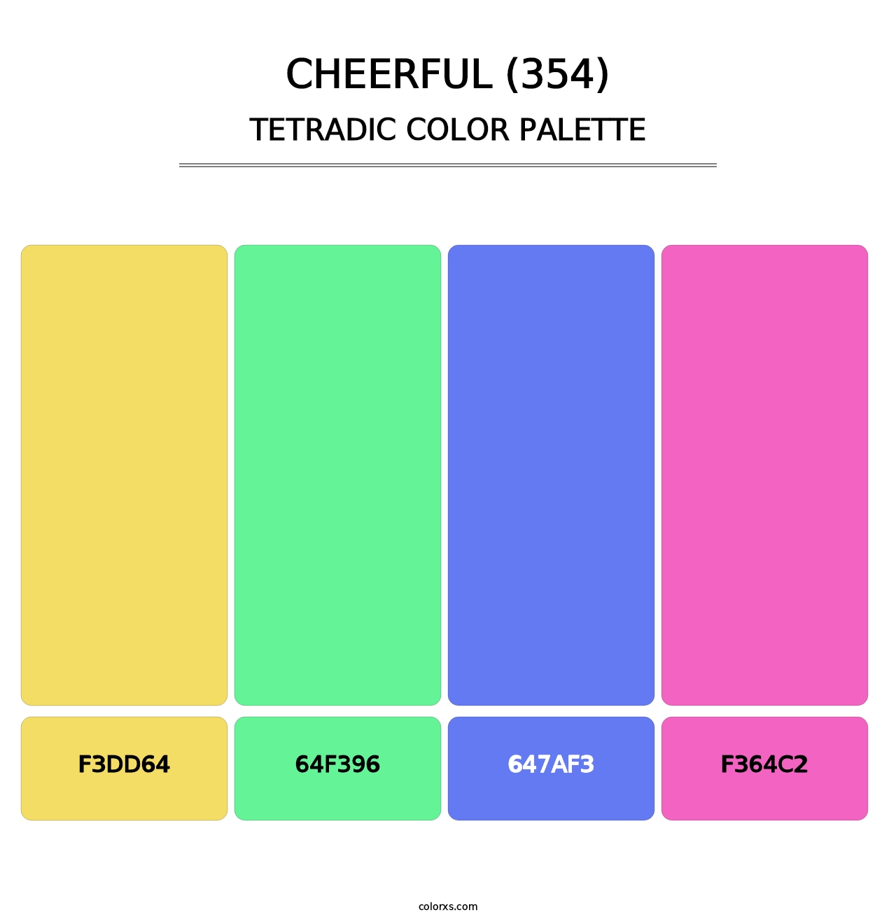 Cheerful (354) - Tetradic Color Palette