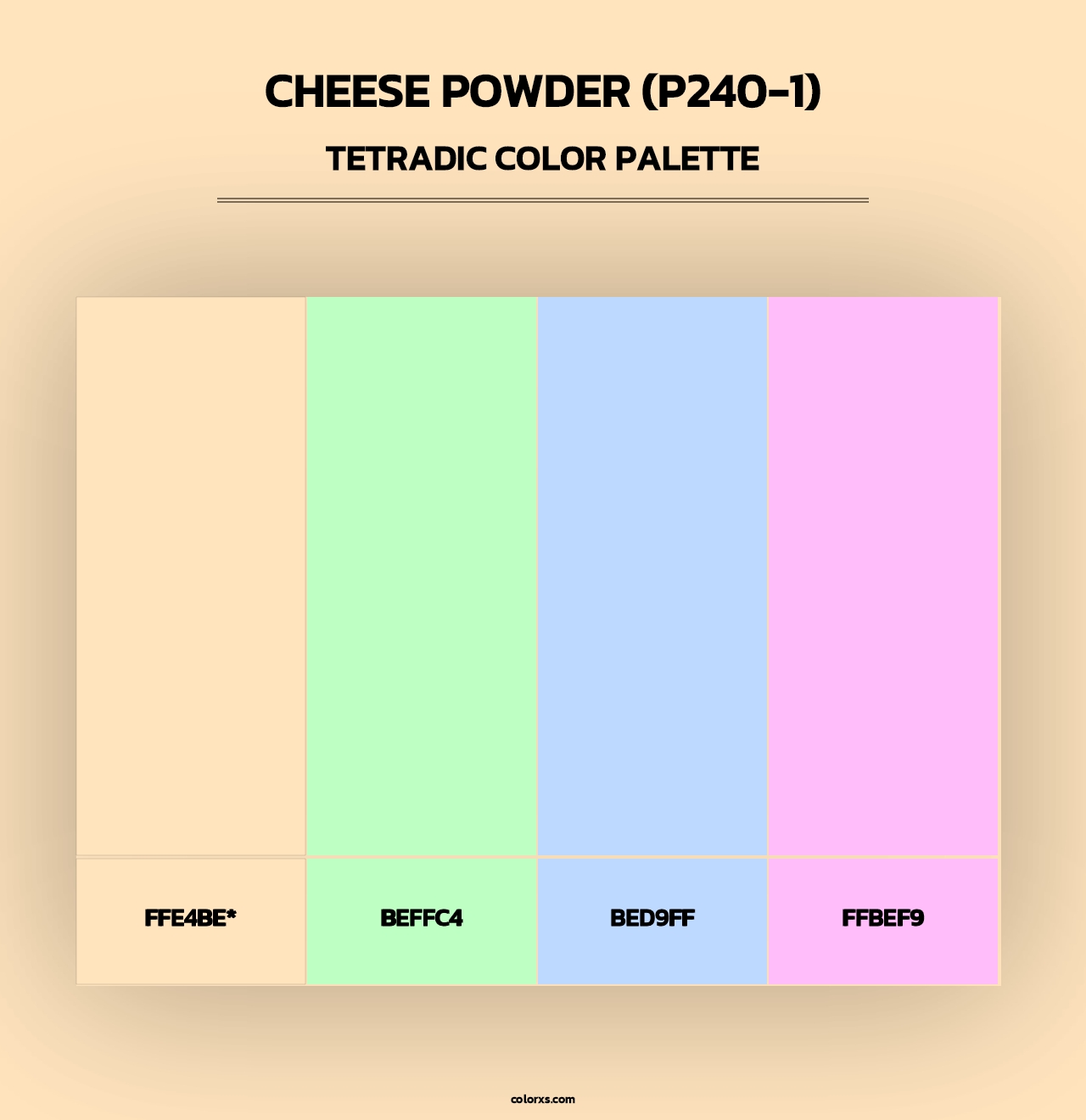 Cheese Powder (P240-1) - Tetradic Color Palette