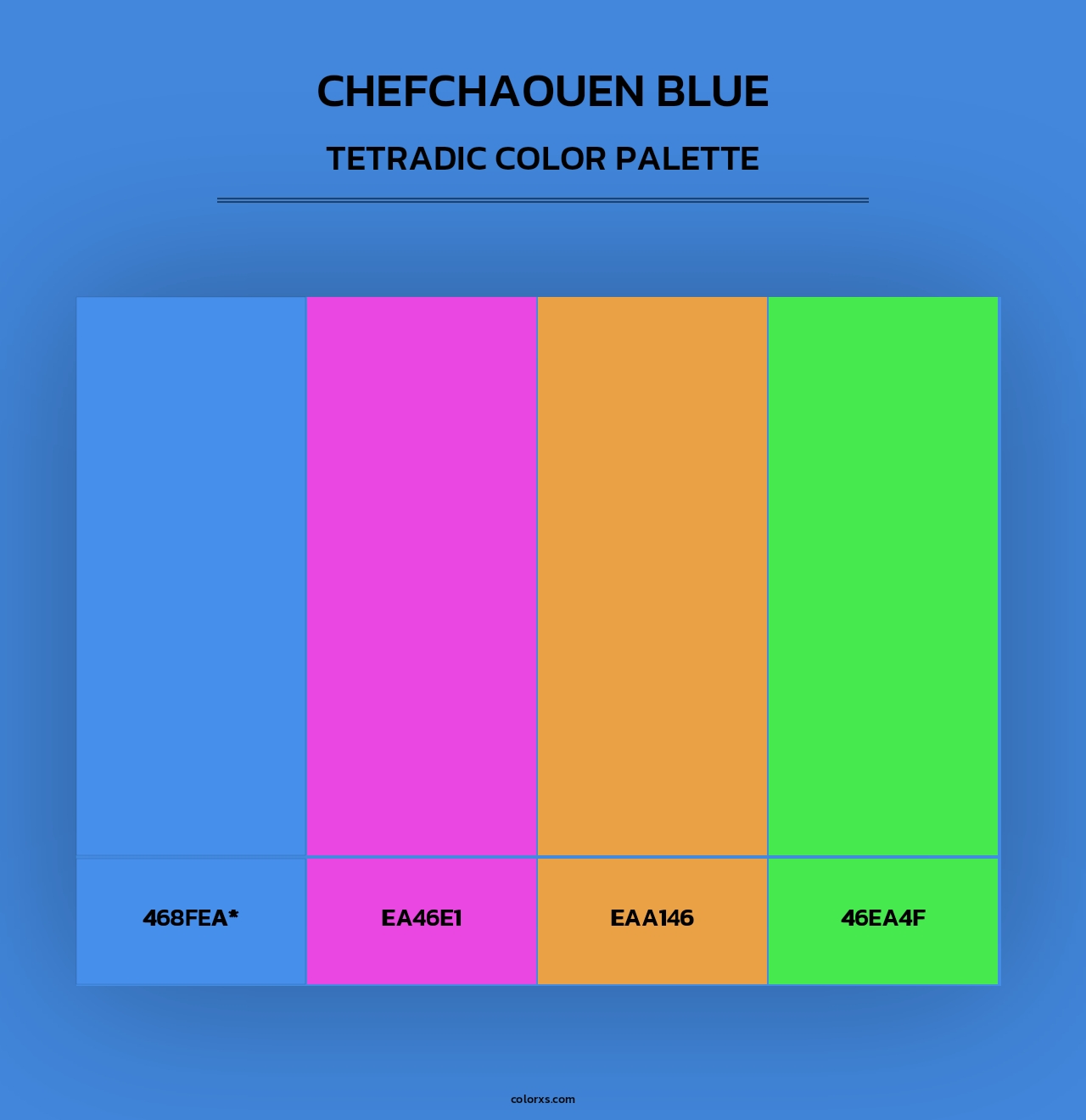 Chefchaouen Blue - Tetradic Color Palette