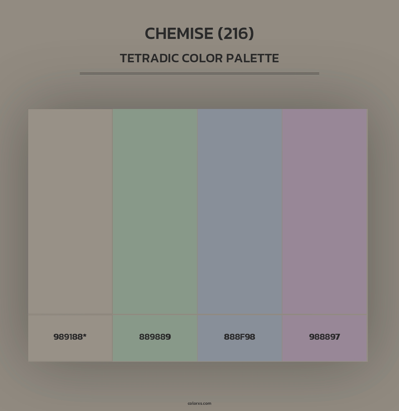 Chemise (216) - Tetradic Color Palette
