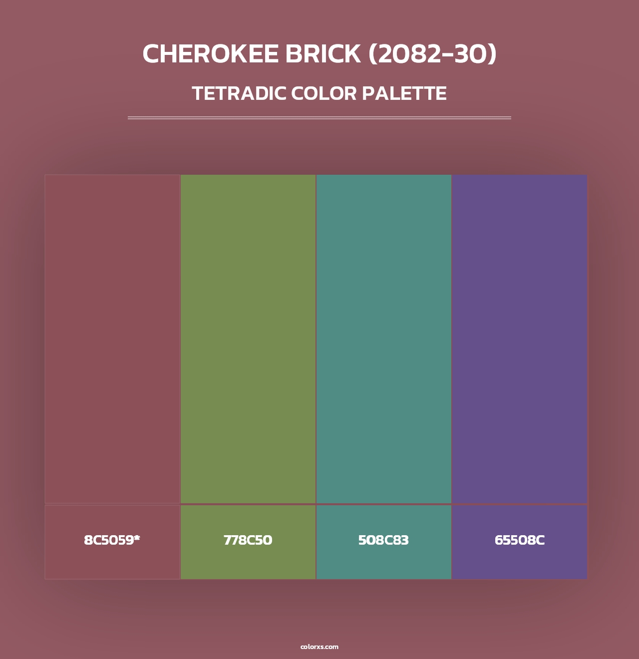 Cherokee Brick (2082-30) - Tetradic Color Palette