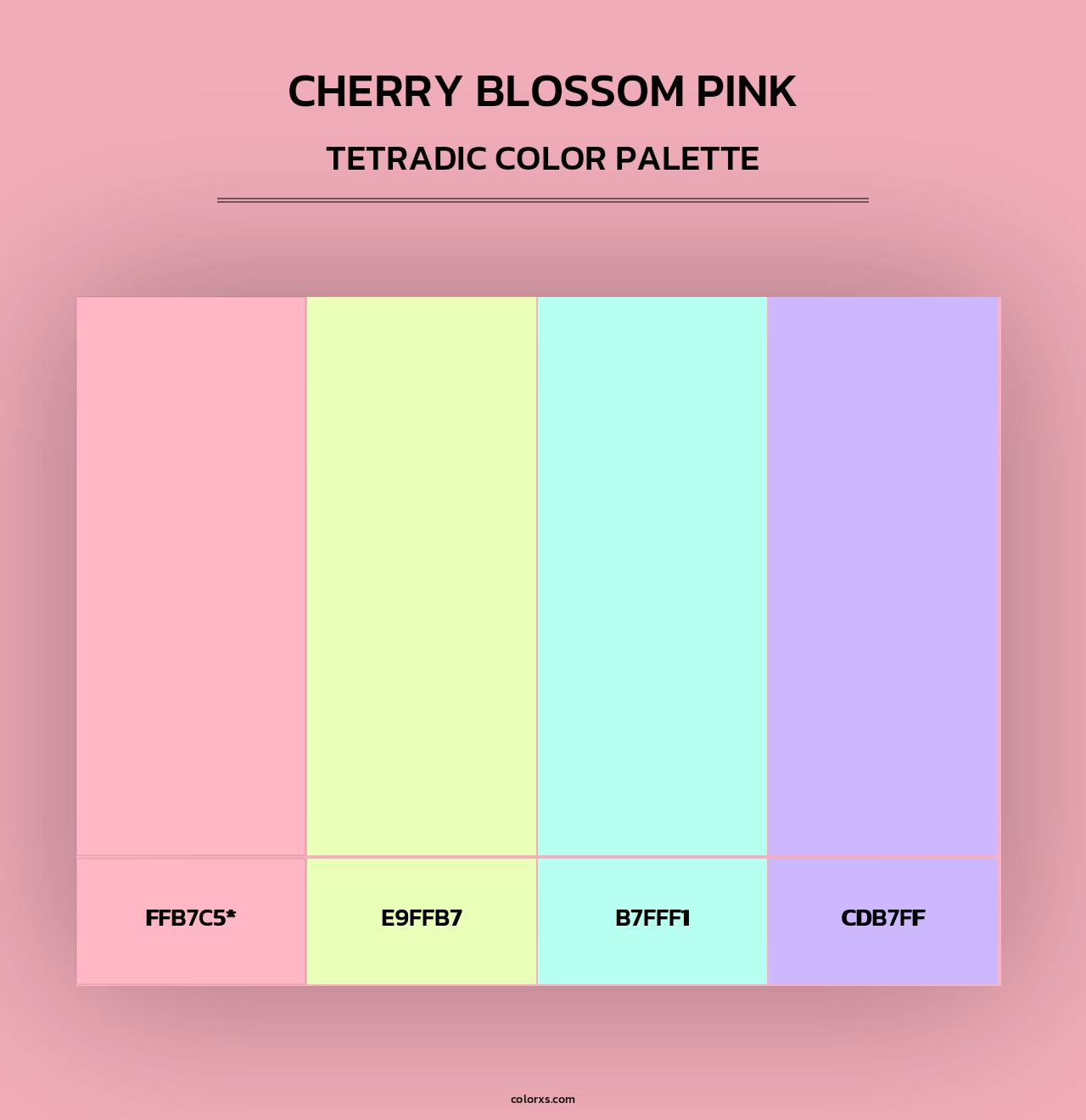 Cherry Blossom Pink - Tetradic Color Palette