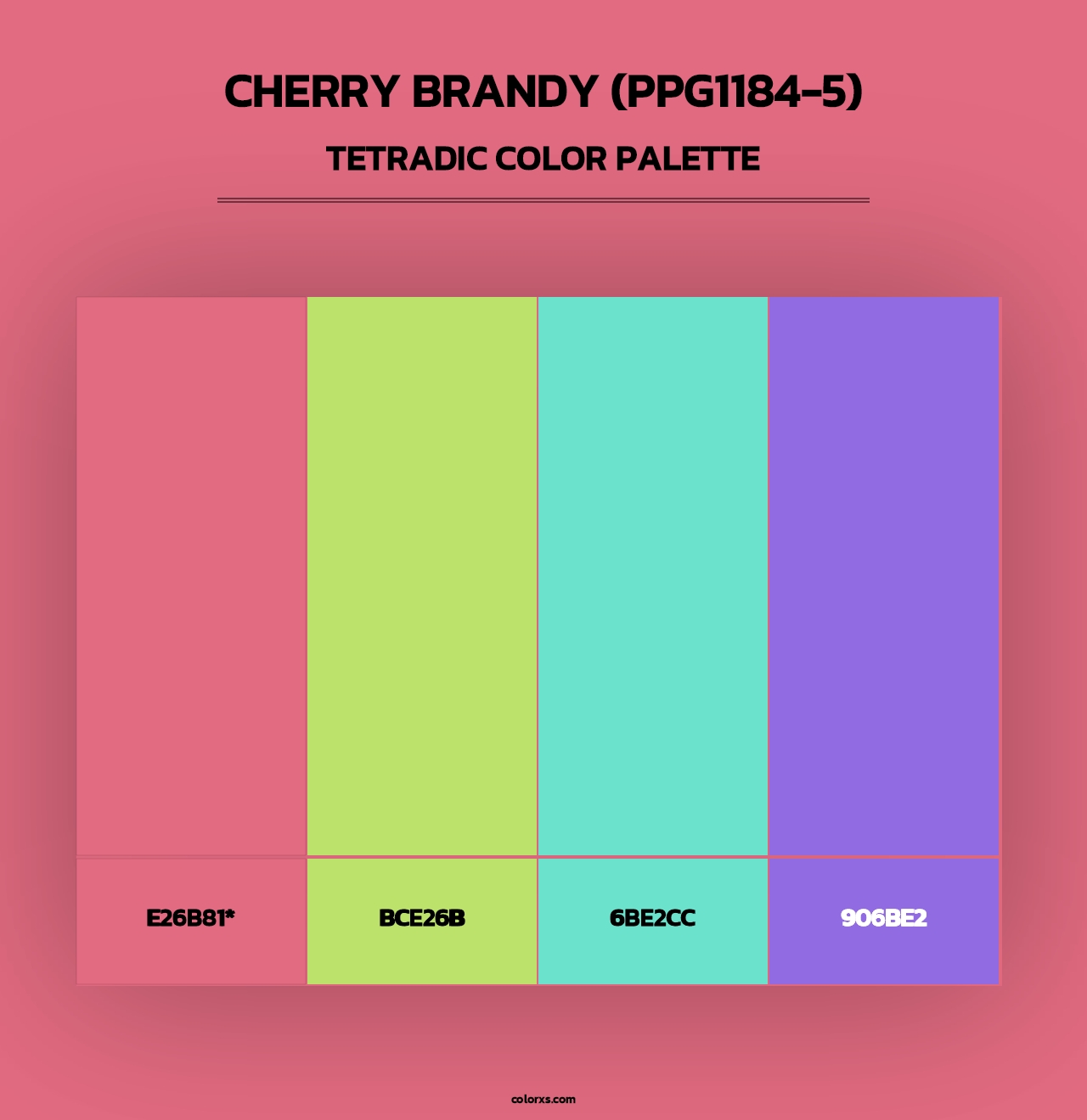 Cherry Brandy (PPG1184-5) - Tetradic Color Palette