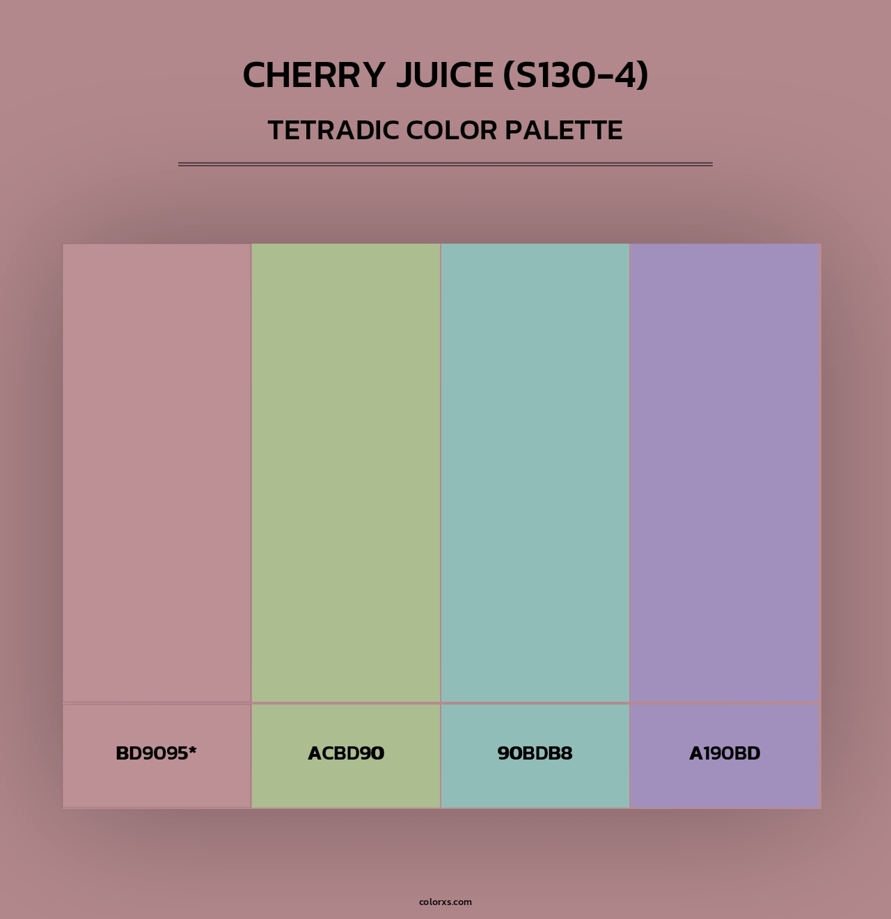 Cherry Juice (S130-4) - Tetradic Color Palette