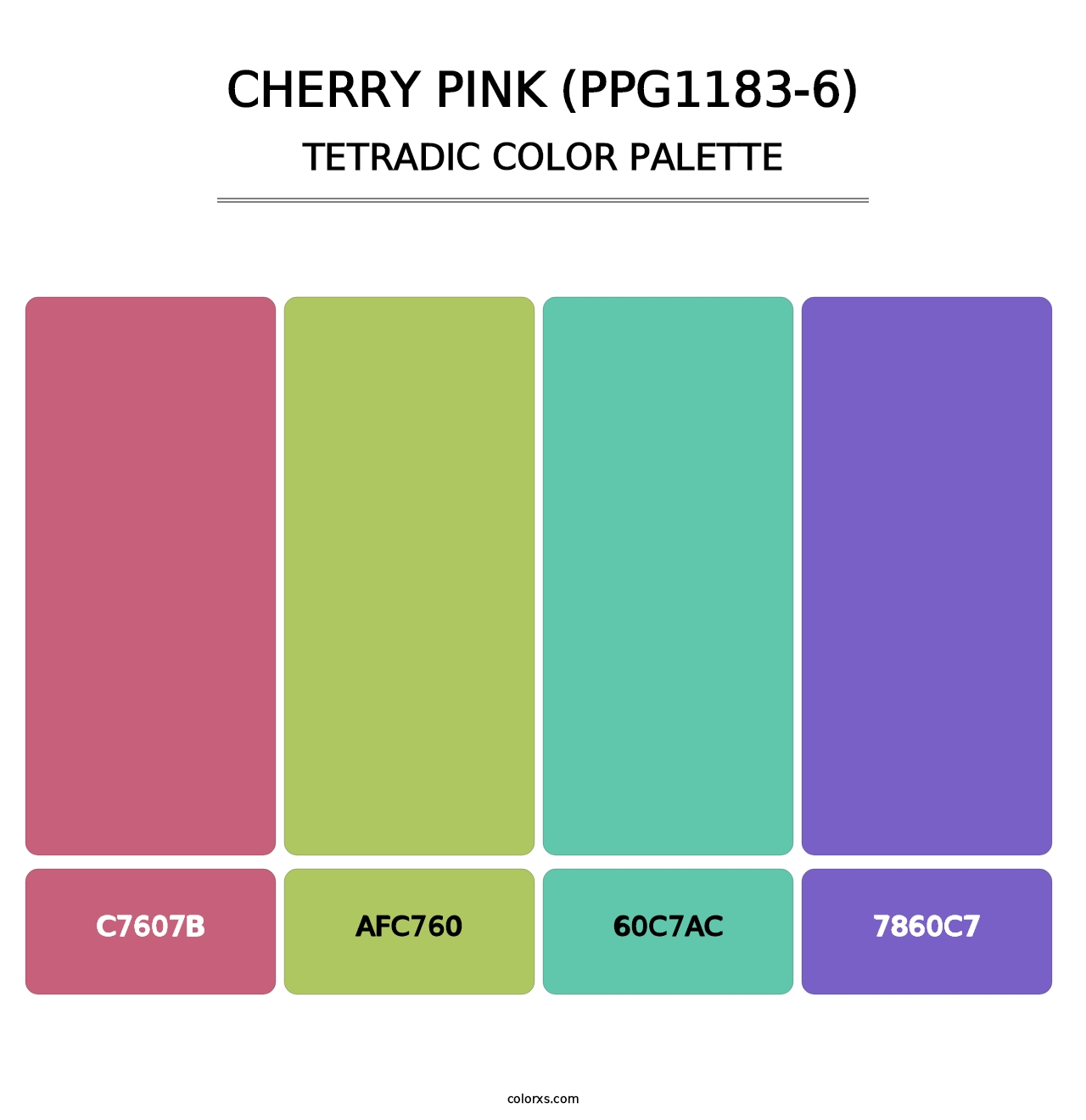 Cherry Pink (PPG1183-6) - Tetradic Color Palette
