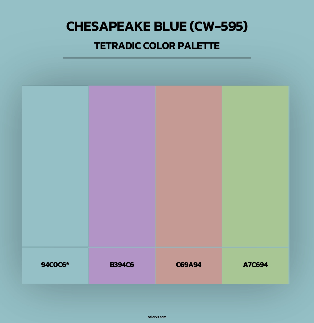 Chesapeake Blue (CW-595) - Tetradic Color Palette