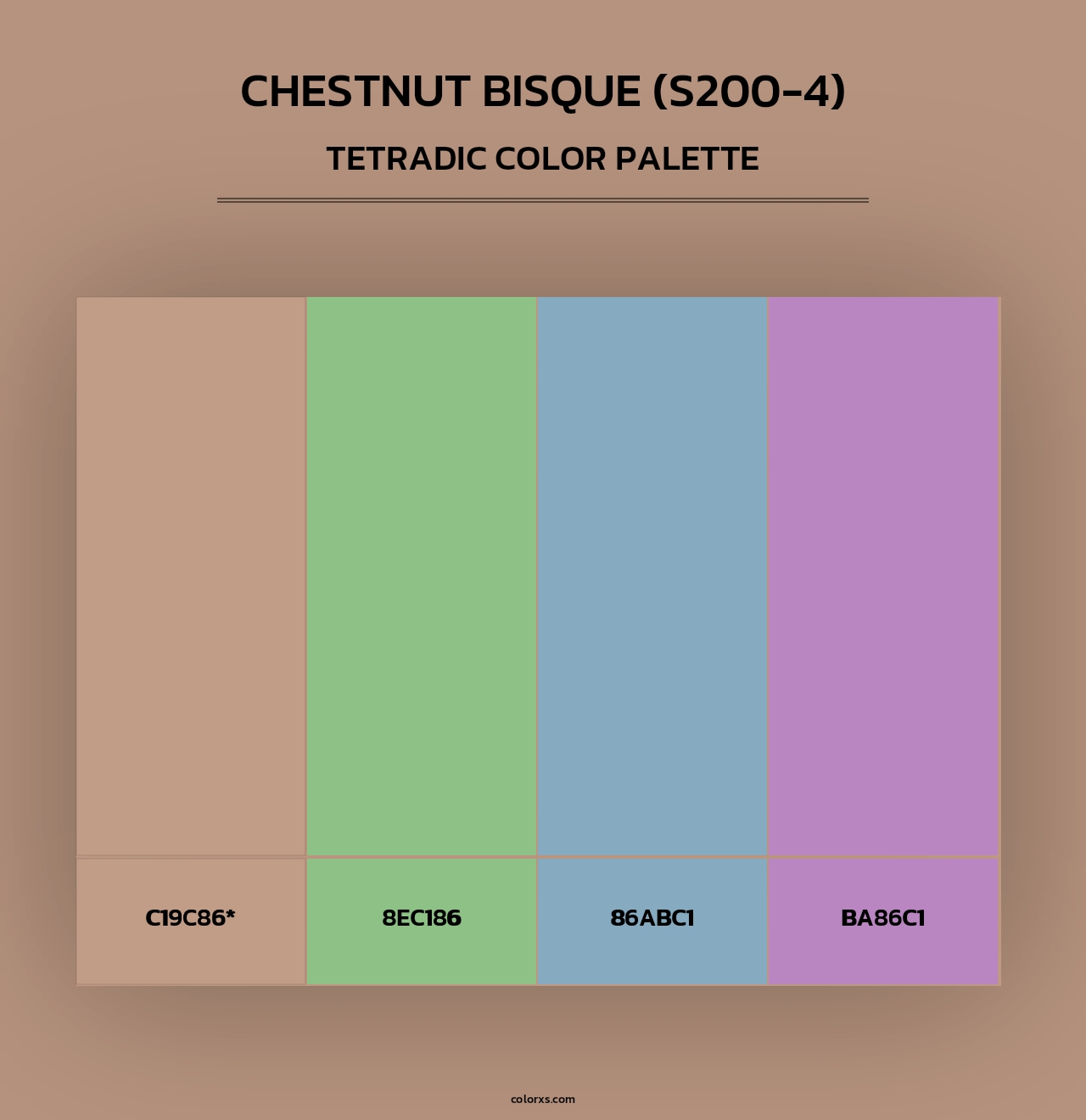 Chestnut Bisque (S200-4) - Tetradic Color Palette