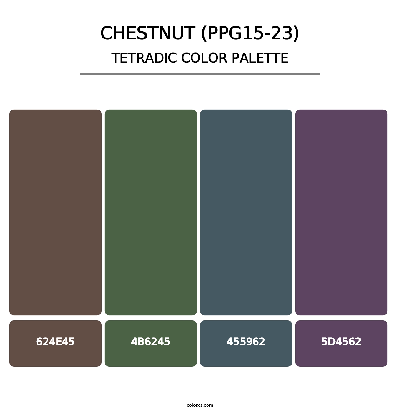 Chestnut (PPG15-23) - Tetradic Color Palette