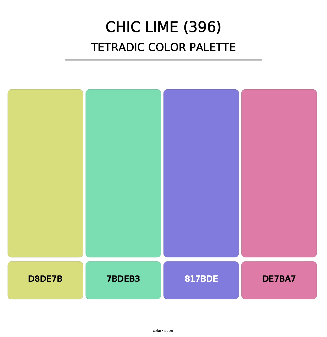 Chic Lime (396) - Tetradic Color Palette