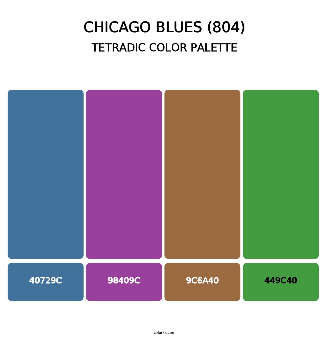 Chicago Blues (804) - Tetradic Color Palette