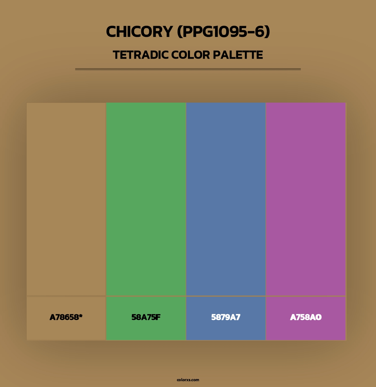 Chicory (PPG1095-6) - Tetradic Color Palette