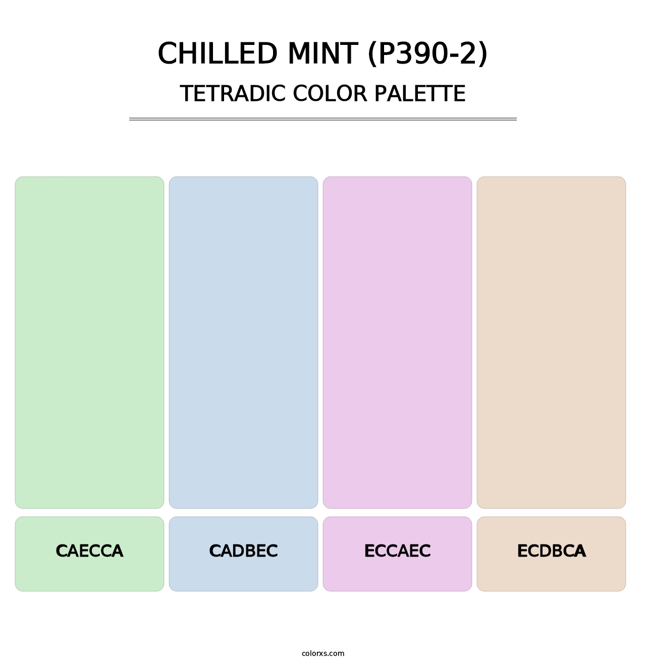 Chilled Mint (P390-2) - Tetradic Color Palette