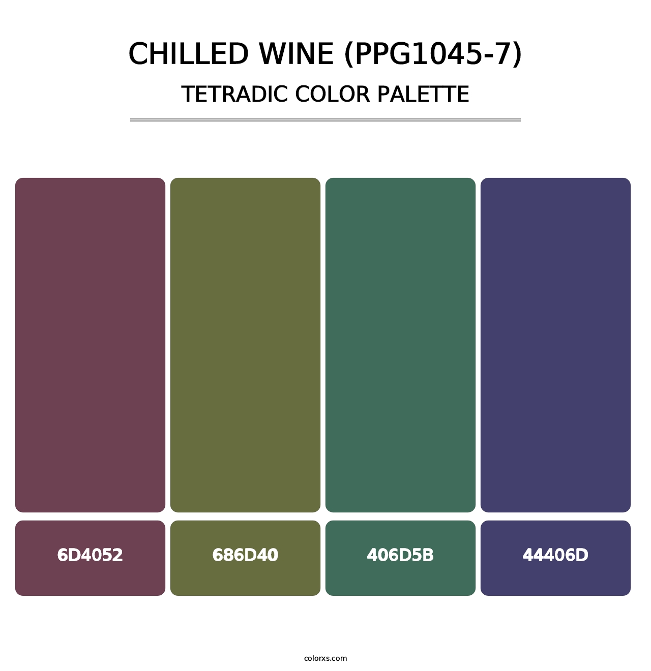 Chilled Wine (PPG1045-7) - Tetradic Color Palette