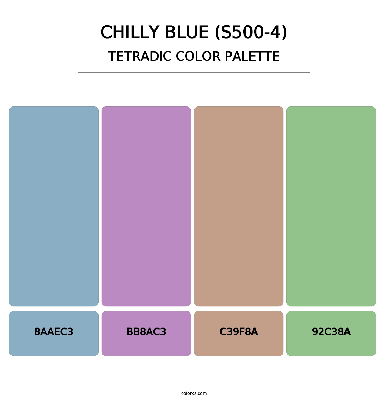 Chilly Blue (S500-4) - Tetradic Color Palette