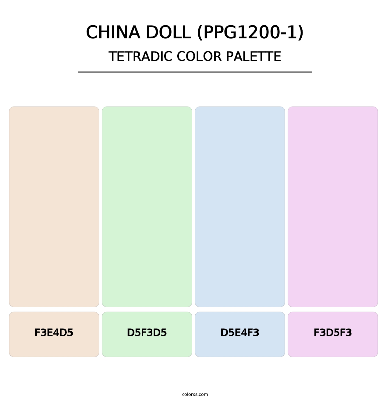 China Doll (PPG1200-1) - Tetradic Color Palette