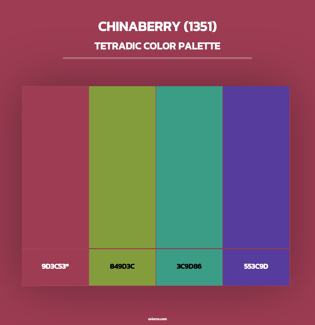 Chinaberry (1351) - Tetradic Color Palette