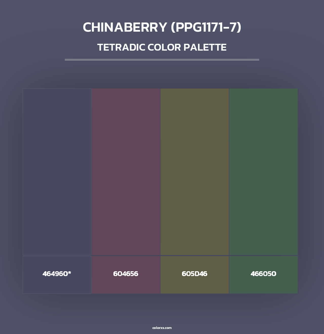 Chinaberry (PPG1171-7) - Tetradic Color Palette