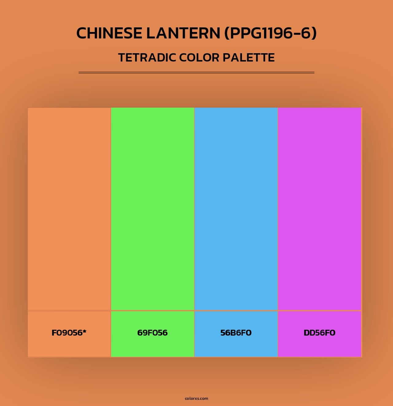 Chinese Lantern (PPG1196-6) - Tetradic Color Palette