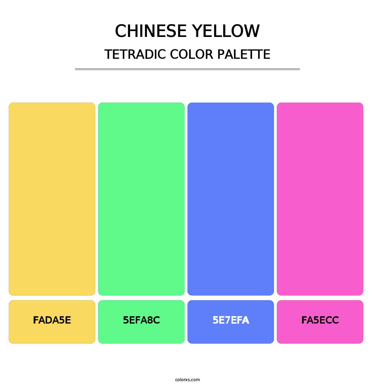 Chinese Yellow - Tetradic Color Palette