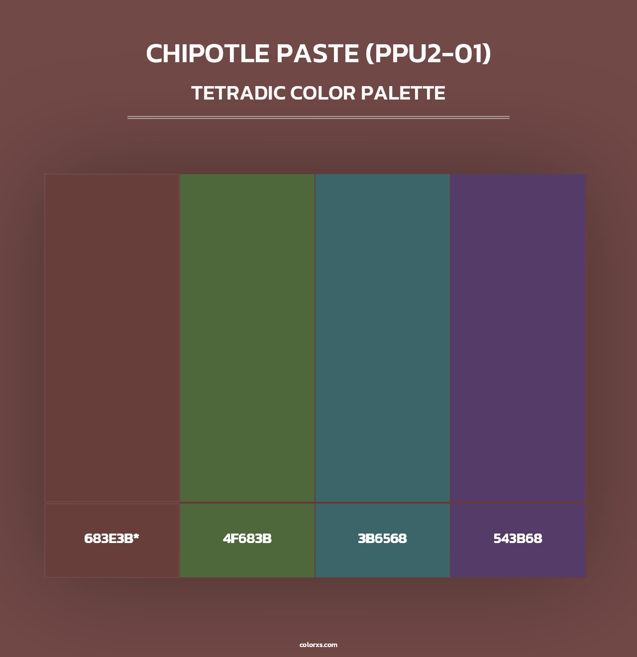 Chipotle Paste (PPU2-01) - Tetradic Color Palette