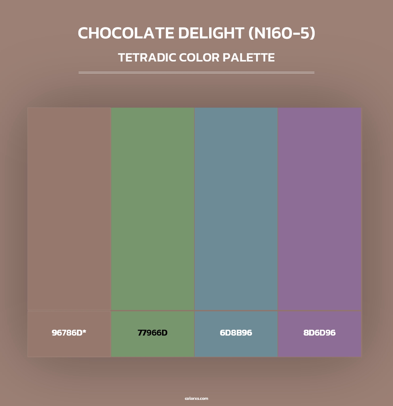 Chocolate Delight (N160-5) - Tetradic Color Palette