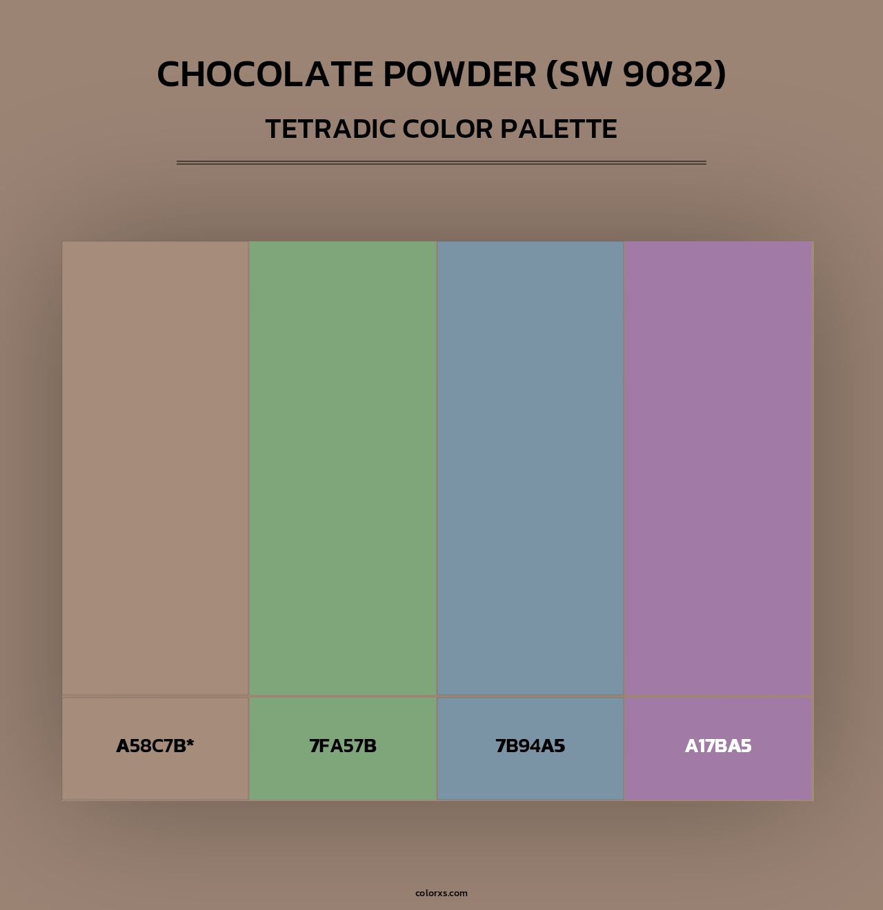 Chocolate Powder (SW 9082) - Tetradic Color Palette