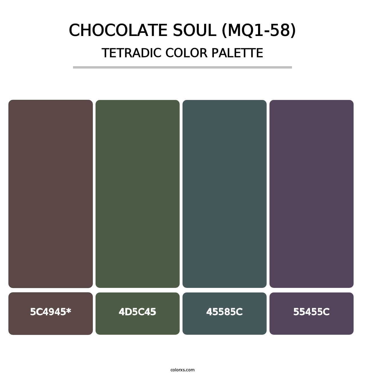 Chocolate Soul (MQ1-58) - Tetradic Color Palette