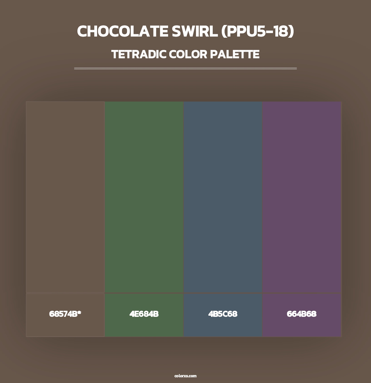 Chocolate Swirl (PPU5-18) - Tetradic Color Palette