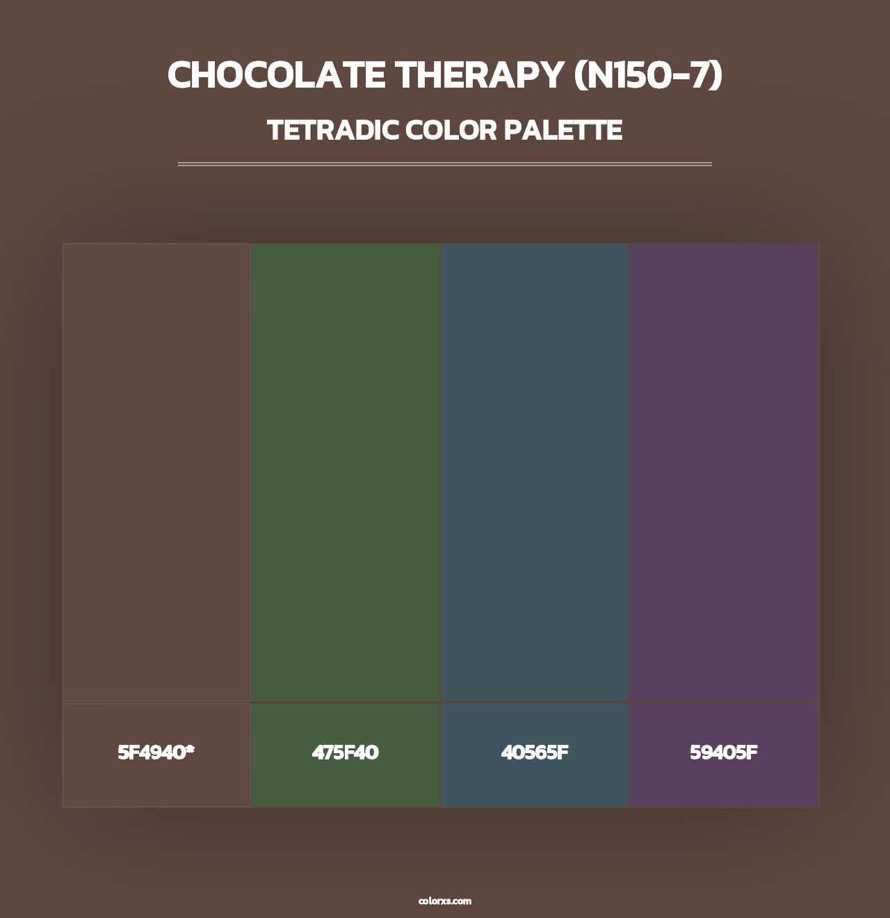 Chocolate Therapy (N150-7) - Tetradic Color Palette