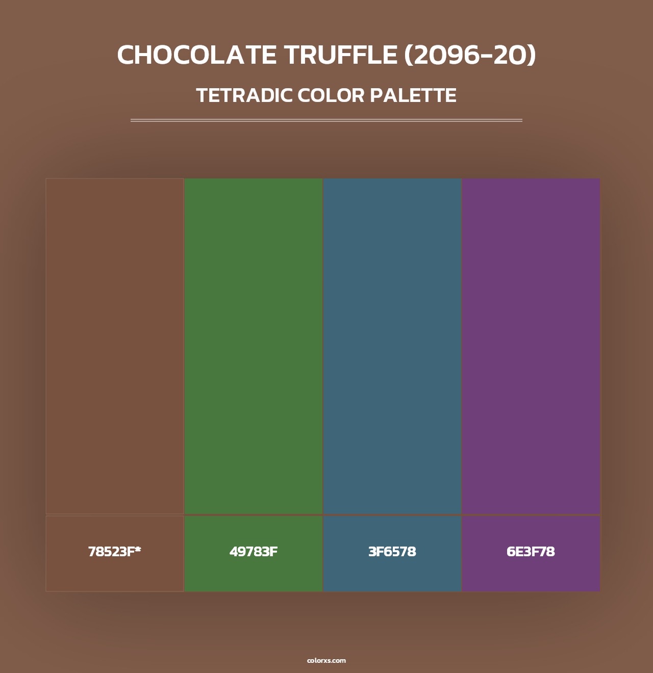 Chocolate Truffle (2096-20) - Tetradic Color Palette