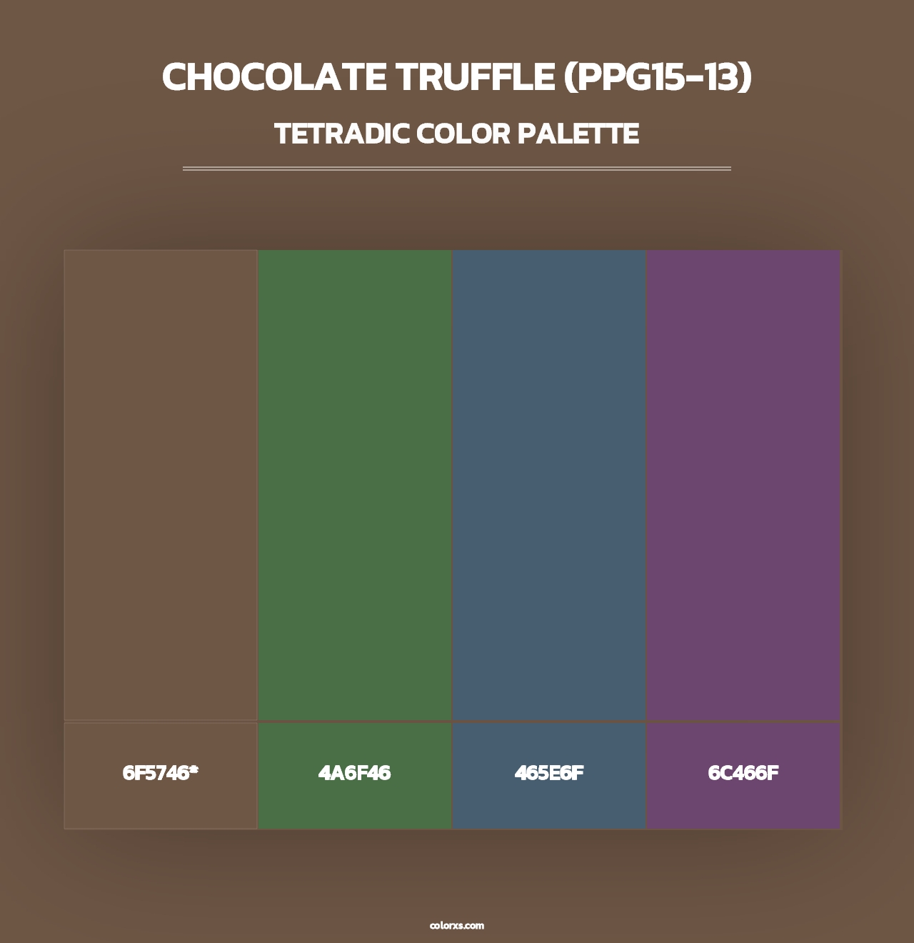Chocolate Truffle (PPG15-13) - Tetradic Color Palette