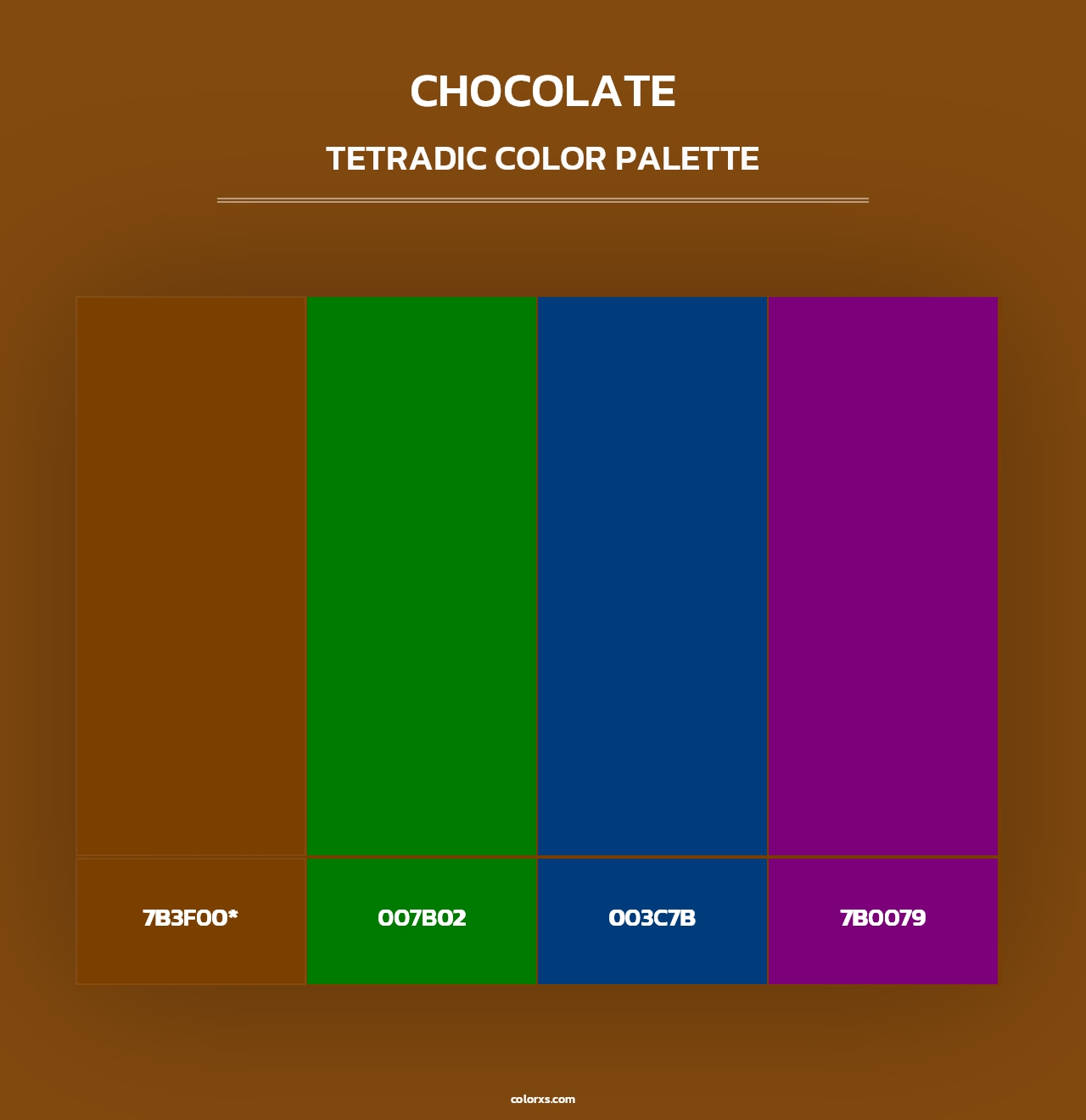 Chocolate - Tetradic Color Palette