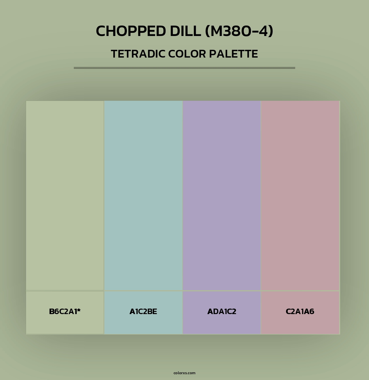 Chopped Dill (M380-4) - Tetradic Color Palette