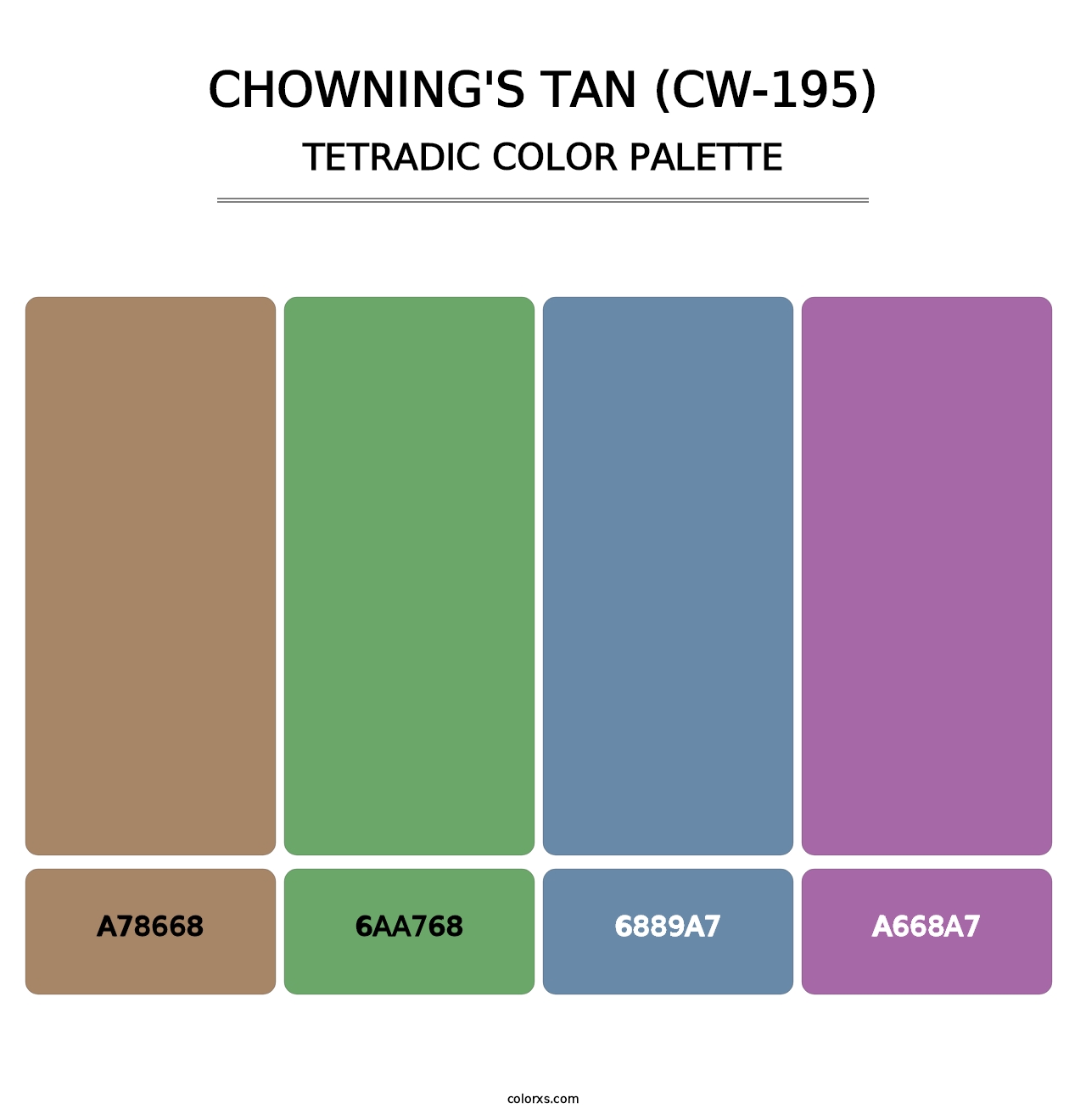 Chowning's Tan (CW-195) - Tetradic Color Palette