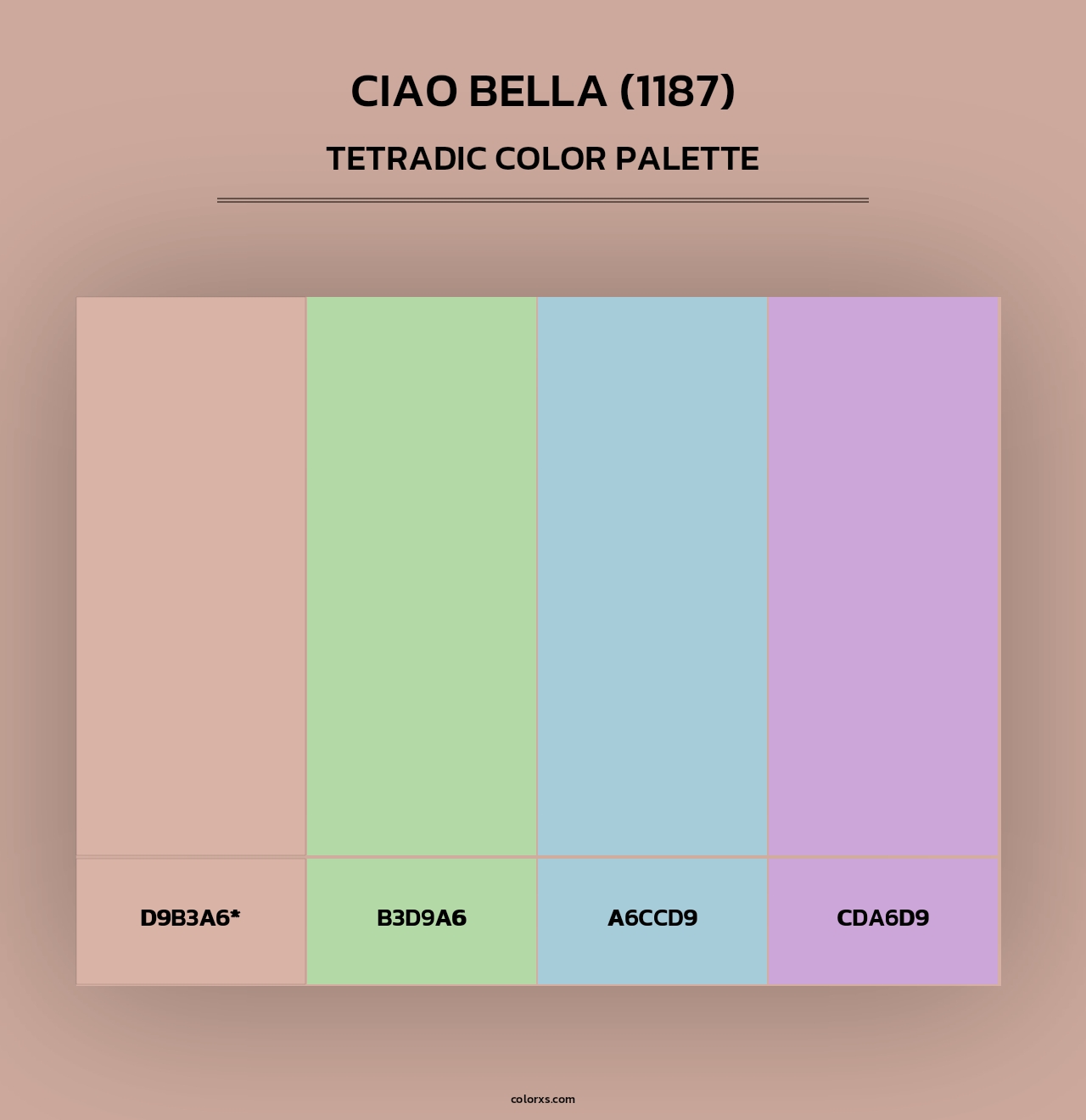 Ciao Bella (1187) - Tetradic Color Palette