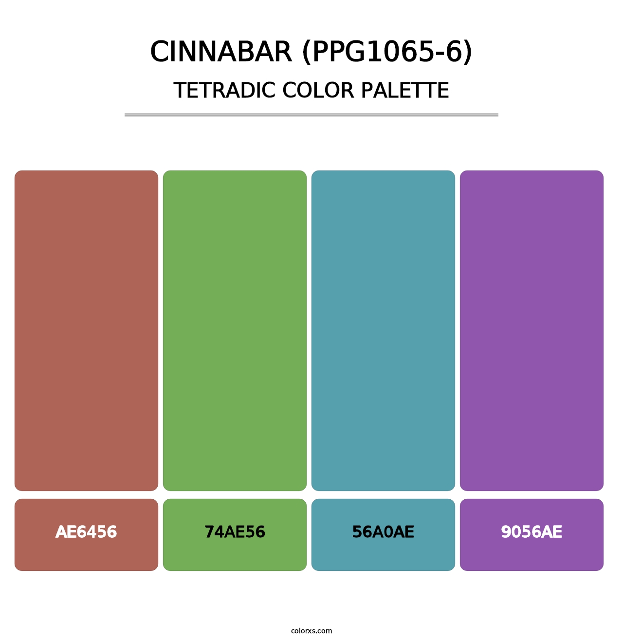 Cinnabar (PPG1065-6) - Tetradic Color Palette