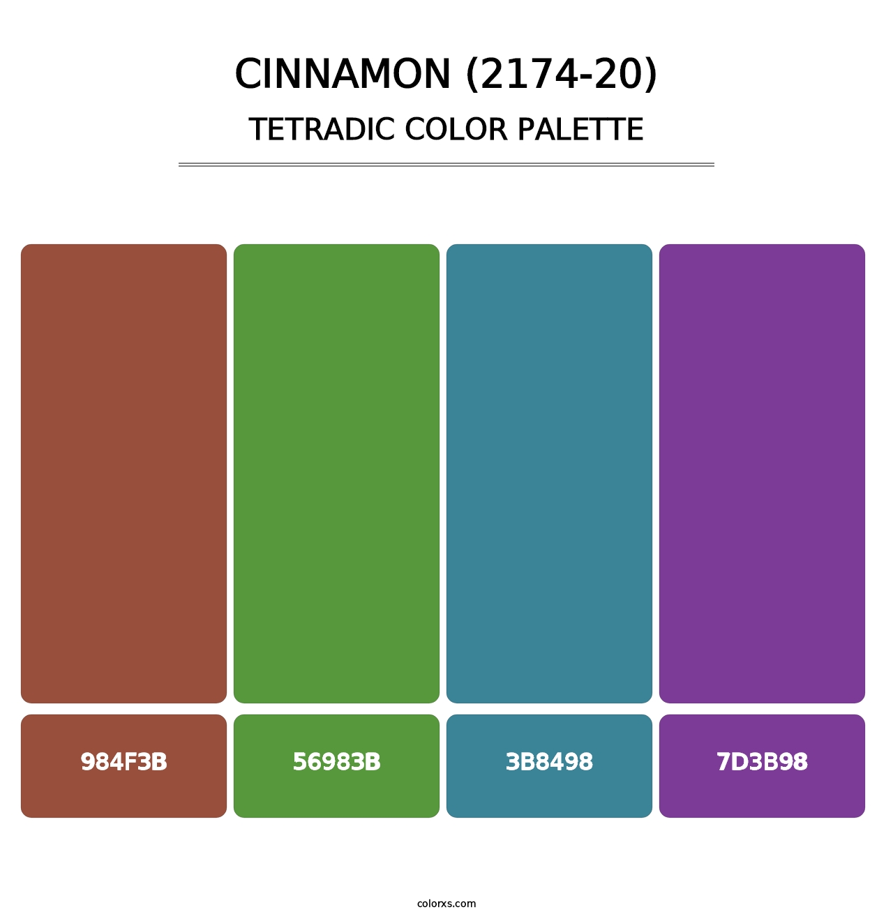 Cinnamon (2174-20) - Tetradic Color Palette