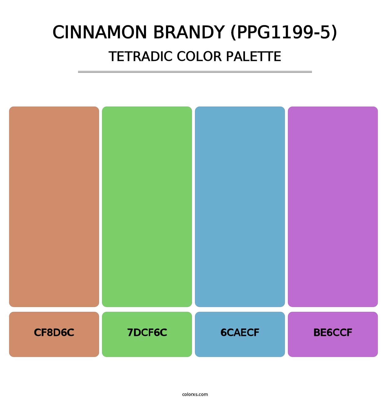 Cinnamon Brandy (PPG1199-5) - Tetradic Color Palette