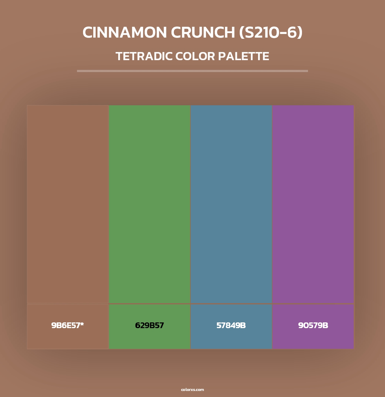 Cinnamon Crunch (S210-6) - Tetradic Color Palette