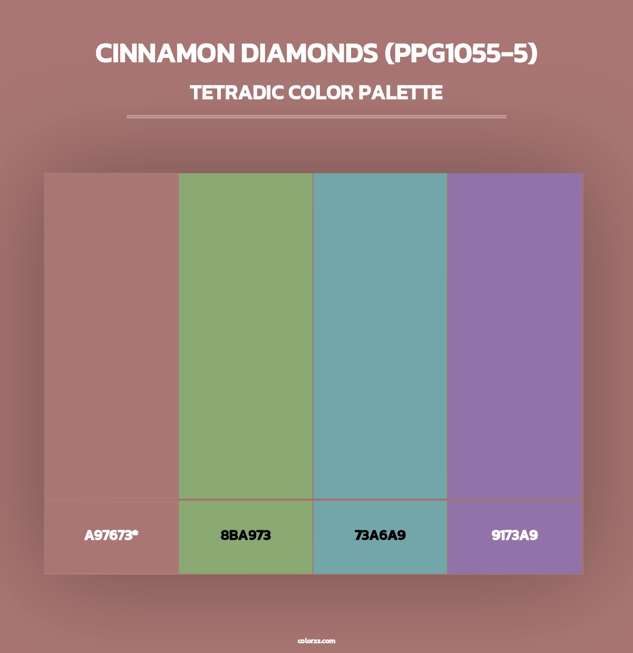 Cinnamon Diamonds (PPG1055-5) - Tetradic Color Palette