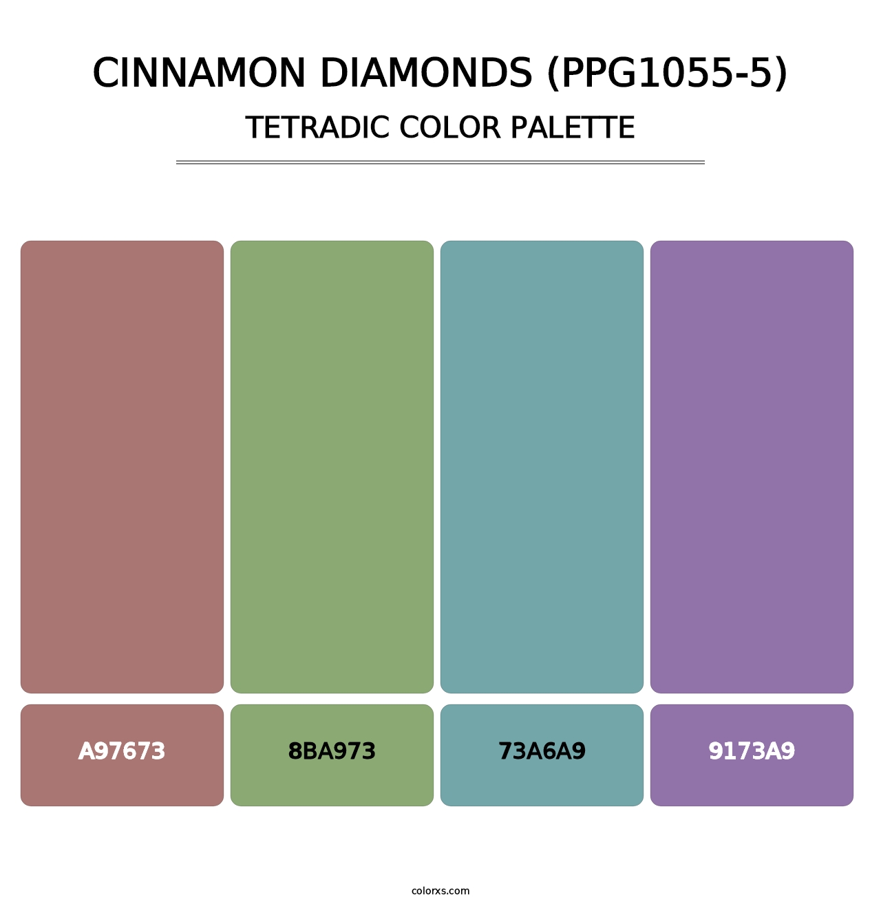 Cinnamon Diamonds (PPG1055-5) - Tetradic Color Palette