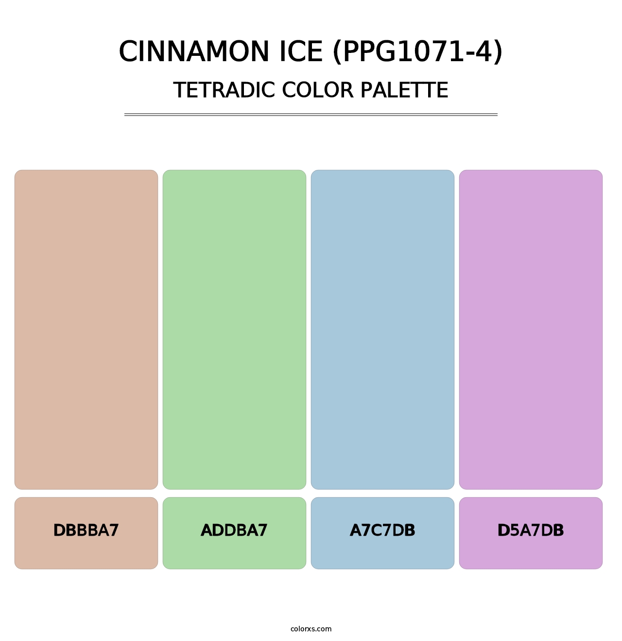 Cinnamon Ice (PPG1071-4) - Tetradic Color Palette