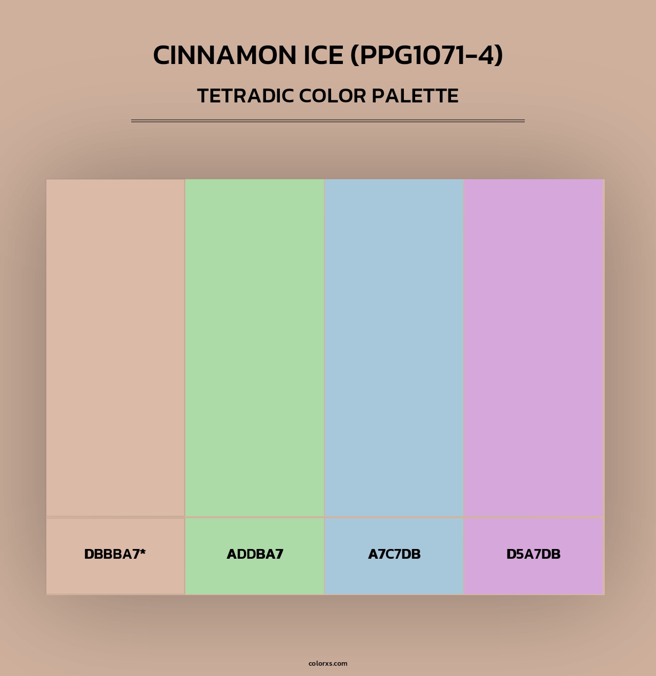 Cinnamon Ice (PPG1071-4) - Tetradic Color Palette