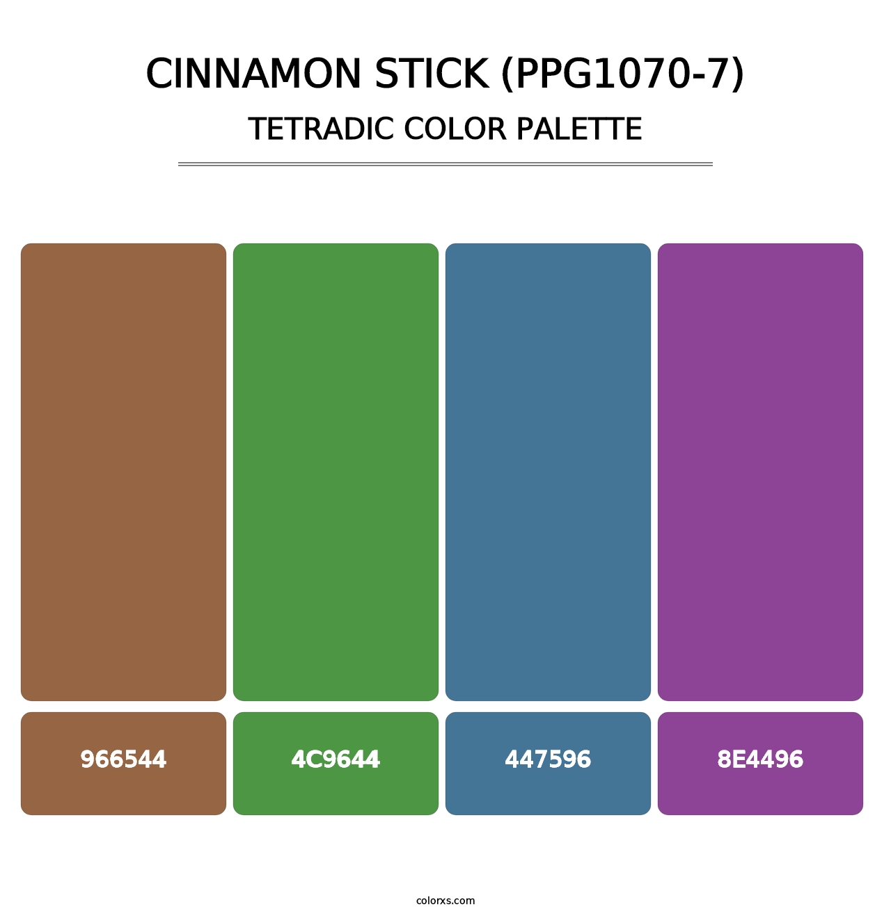 Cinnamon Stick (PPG1070-7) - Tetradic Color Palette