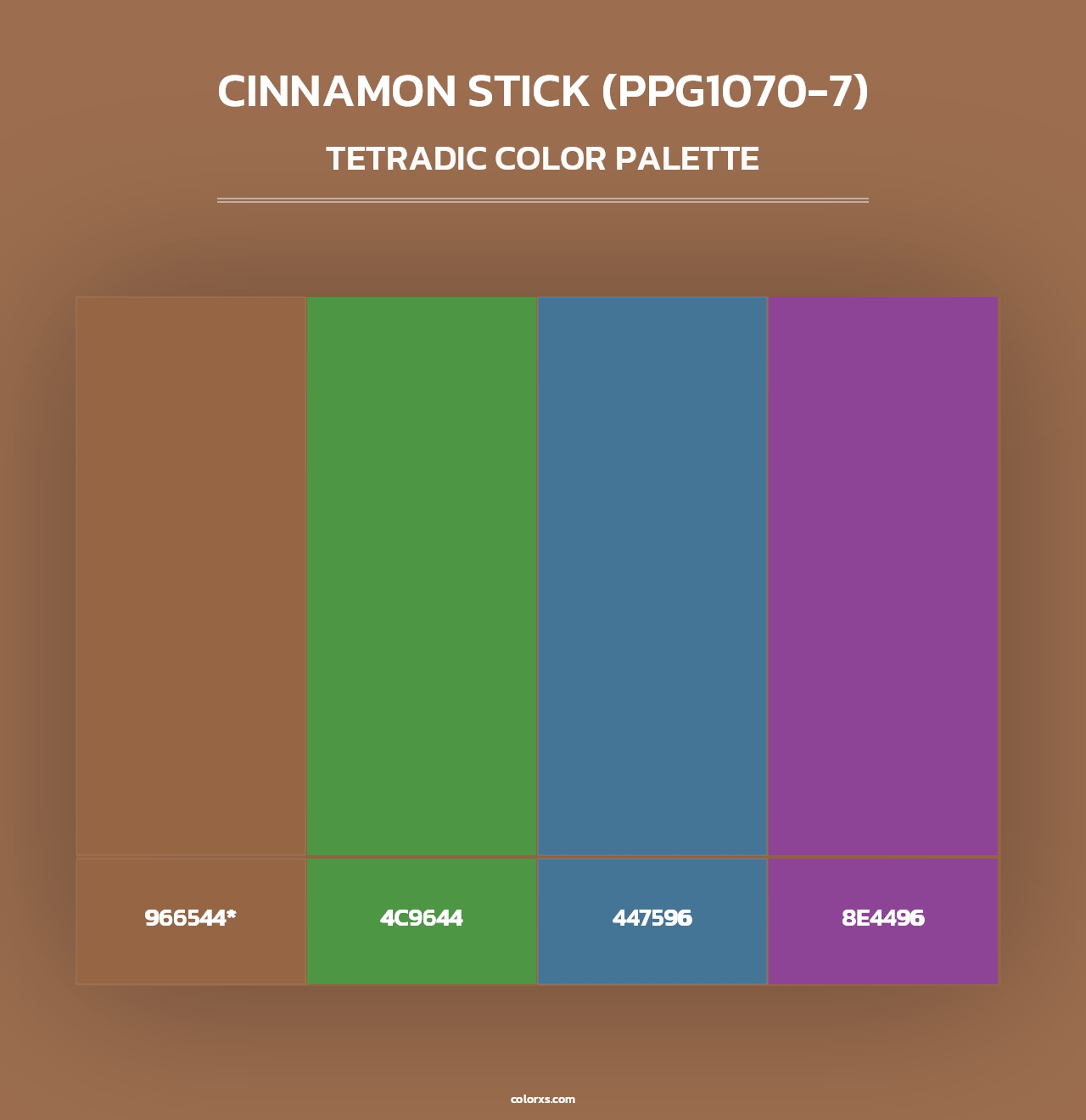 Cinnamon Stick (PPG1070-7) - Tetradic Color Palette
