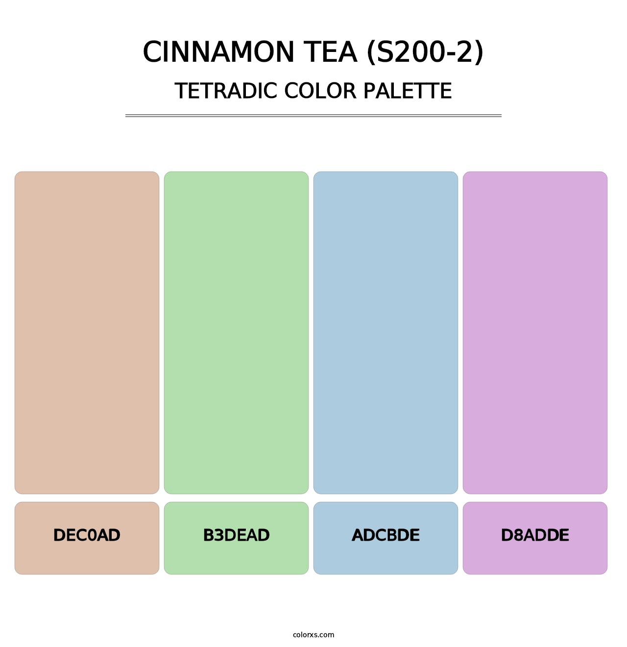 Cinnamon Tea (S200-2) - Tetradic Color Palette